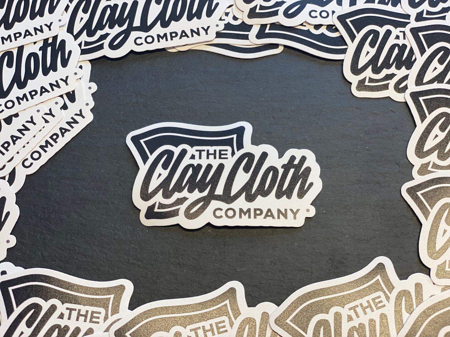 The Clay Cloth Company Vehicle Cleaning Black on White The Clay Cloth Company Stickers