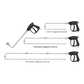 Pressure Washer Extension Wands, Quick Release 1/4in 3 Piece Set