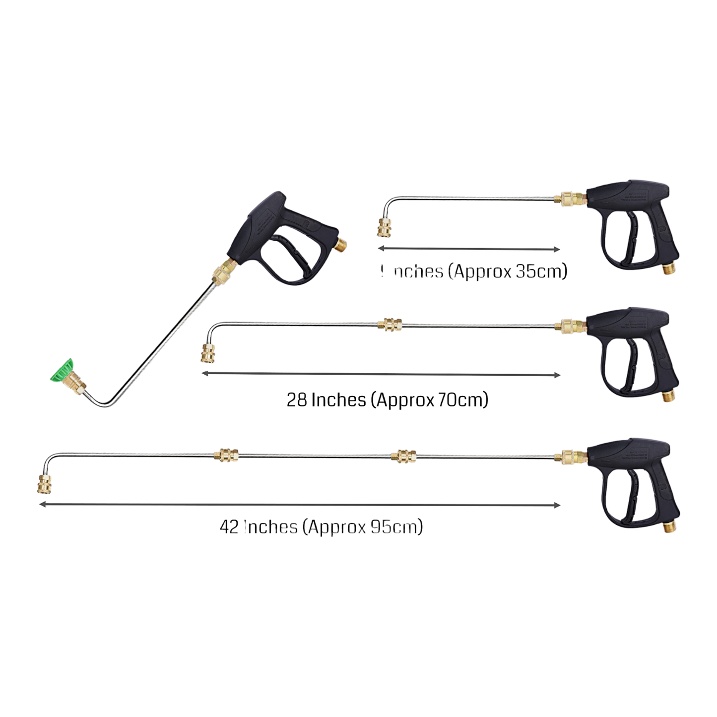 Pressure Washer Extension Wands, Quick Release 1/4in 3 Piece Set