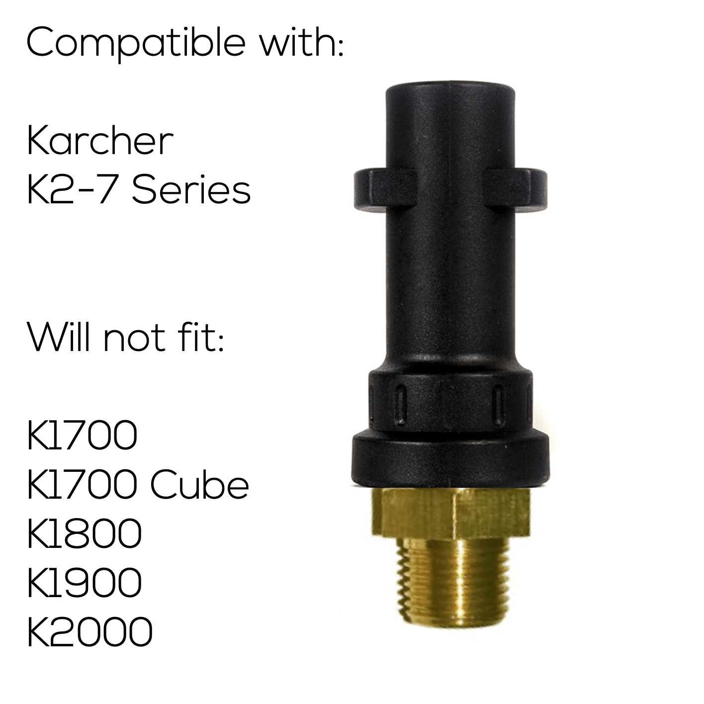 The Clay Cloth Company Vehicle Cleaning Karcher K2-K7 Snow Foam Pressure Washer Adapter 1/4in
